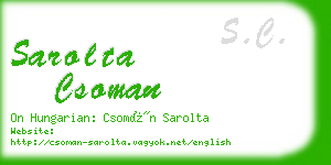 sarolta csoman business card